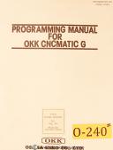 Osaka-OKK-Osaka OKK CNCmatic G, Programming Manual 1983-CNCMATIC G-01